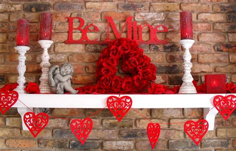 All of these valentine's day decorations and crafts are very easy to make at your home and it may include some homemade ideas for the mantle and i prefer to make my valentine's day decorations for home very simple with some pops of color around the house, which will totally brightens up some. Romantic Valentine's Day Home Decoration Ideas