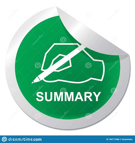 Executive Summary Badge Icon Showing Short Condensed Report Roundup 3d