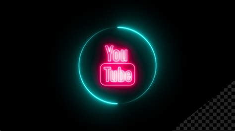 Colorful Neon Youtube Icon Motion Graphics Videohive