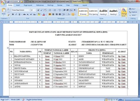 Cara daftar syarikat anda di ssm. Download Contoh Daftar Siswa Penerima Dana Bantuan ...