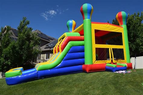 Dual Slide Bounce House With Water Slides Canyon Party Rental