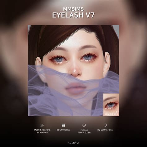 Женские ресницы Eyelash Maxis Match V2 Eyelash V7 By Mmsims