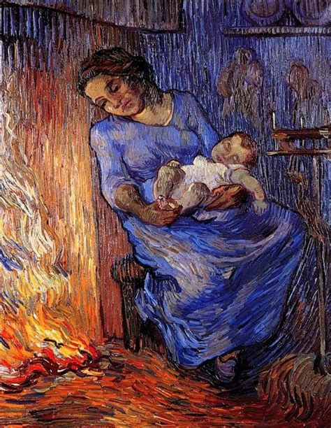 Vvangogh Mother And Baby Sleeping 1889 Van Gogh Art Van Gogh