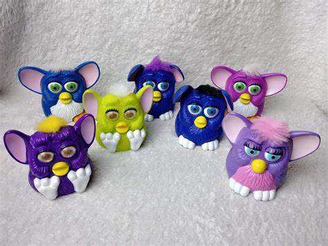 Furby Babies Furbies Lot 7 Mcdonald Plastic Happy Meal Kids Toys 1998