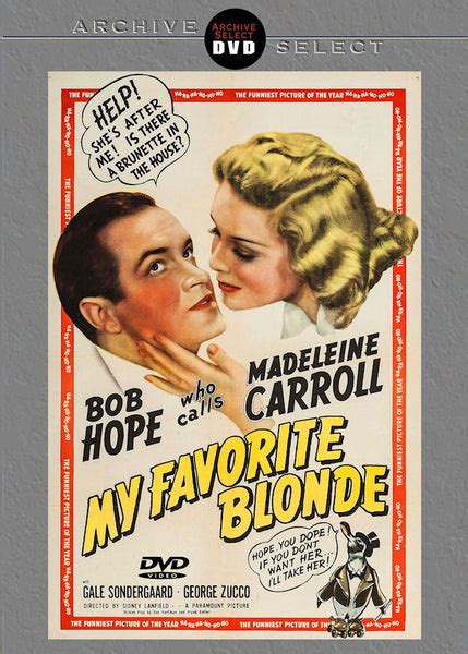 my favorite blonde 1942 dvd bob hope madeleine carroll
