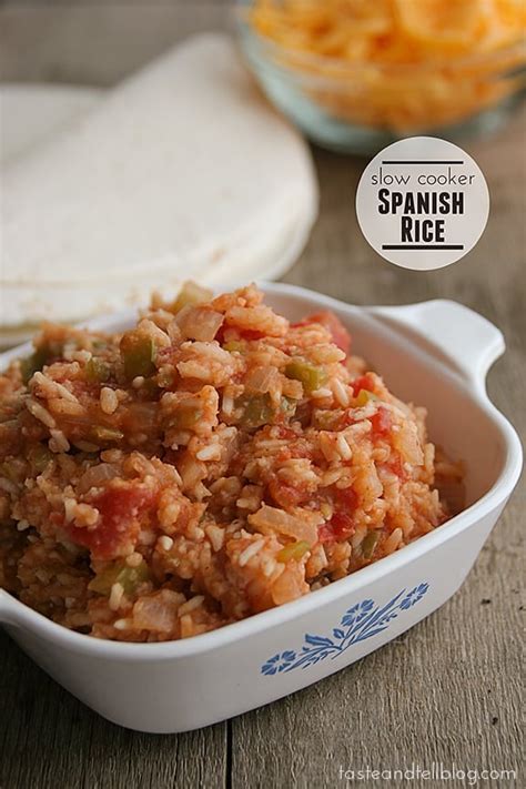 Slow Cooker Spanish Rice Taste And Tell