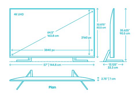 Sony X950g Smart Tv 65” Dimensions And Drawings