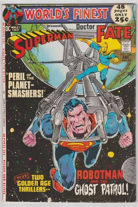 Worlds Finest 208 1971 Superman Doctor Fate Zatanna Dc