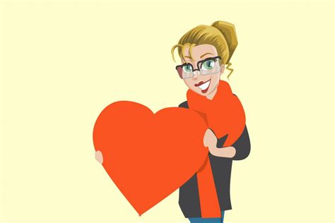 Free Images Love Valentines Heart Girl Glasses
