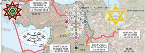 Bahaullahs Exile Map And Timeline Bahai Faith Map Event