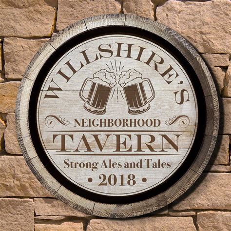 Ales And Tales Neighborhood Tavern Custom Sign Custom Bar Signs Home
