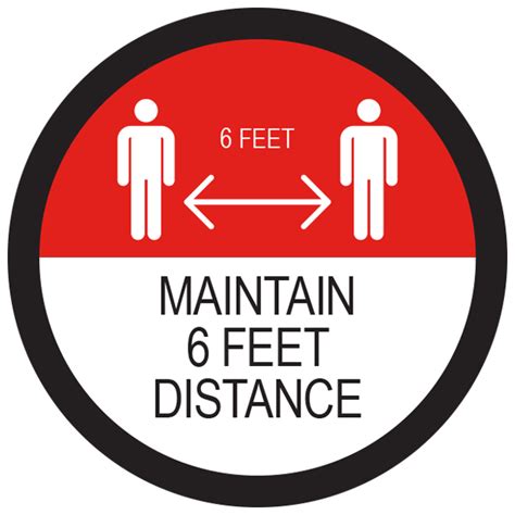 Series 2 Maintain 6 Feet Distance Floor Graphic Circle 17 Abc