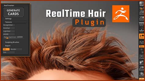 Realtime Hair Cards Zbrush Plugin Youtube