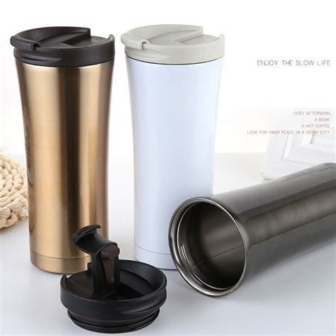 stainless steel thermos cups 500ml coffee thermo mug insulated vacuum cup car auto mug travel