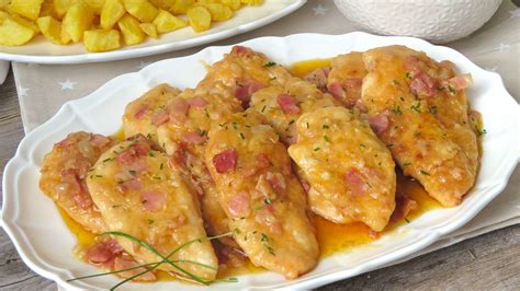 Pechugas De Pollo A La Mostaza Con Salsa De Cebolla Receta Rápida