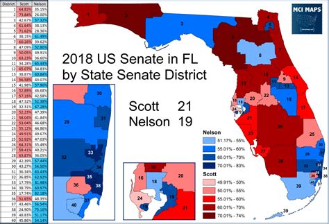 How Floridas State Senate Districts Voted In 2018 Mci Maps