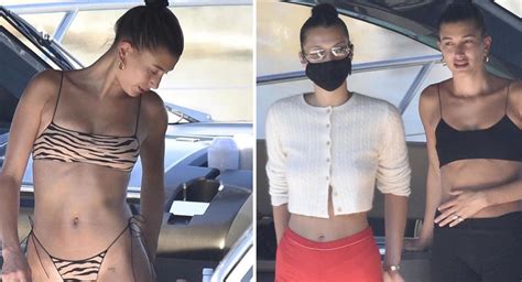 Hailey Bieber Bella Hadid Were Spotted On A Yacht In Sardinia Gals
