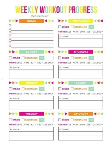 19 Free Workout Calendar Templates To Plan Your Exercise Habit Weekly Workout Weekly Workout