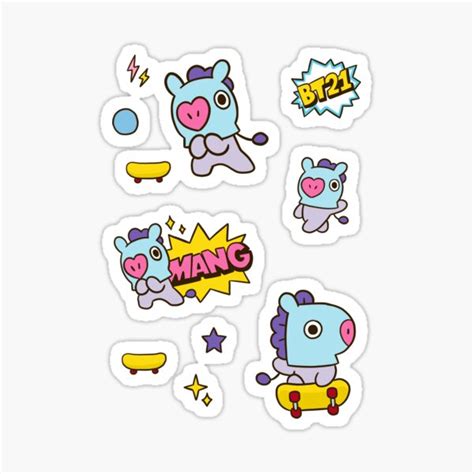 Mang Bt21 Design Stickers Sticker By Myoneandonly Redbubble