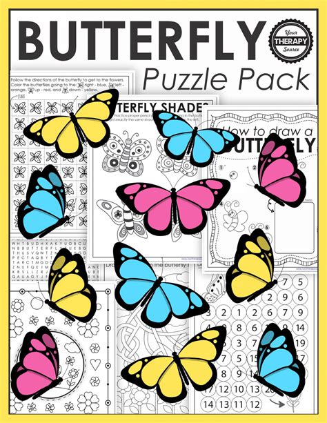 Butterfly Printable Puzzles Your Therapy Source