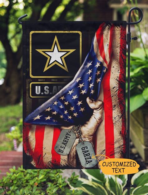 Personalized Us Army Garden Flag Veteran Day Flagarmy Etsy