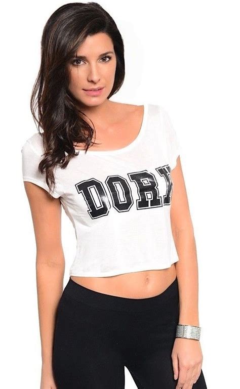 Trendy White Dork Crop Cropped Loose Off Shoulder 90 S Costume Top New 80 S Nb Croptop Casual