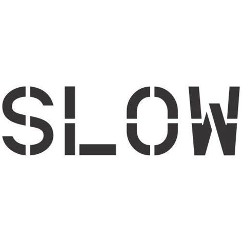 Slow Parking Lot Stencil — Stencil Ease