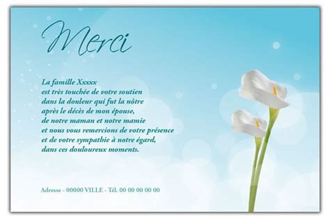 Merci Tout Simplement Cette Carte De Remerciement Suite Un D C S