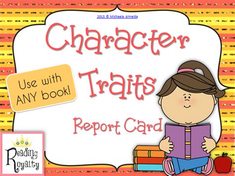 Character Traits Report Card This Is A Fun Activity For