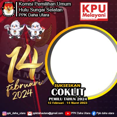 Sukseskan Coklit Pemilu 2024 - Support Campaign | Twibbon