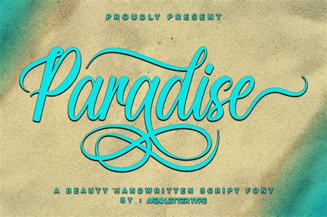 Paradise Font By Aveni Letter Type · Creative Fabrica