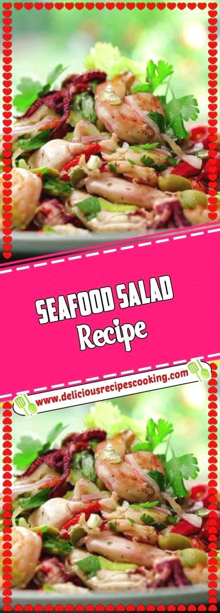 This easy seafood salad uses lobster, crab meat, and shrimp to create a scrumptious dish. Seafood Salad Recipe Via #deliciousrecipescookingcom # ...