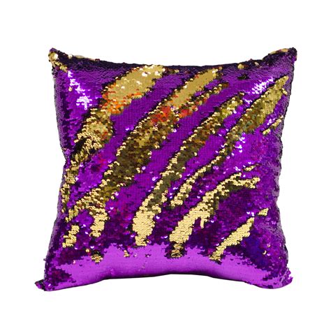 Decorative Sequin Throw Pillow 17x17 Inch Comfortable Fill For Living