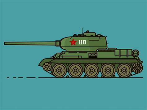 Tank T34 By Andrey Kolotilin On Dribbble