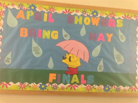 April Showers Being May Finals Study Tips Bulletin Board Resident