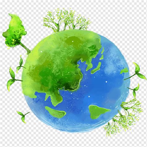 Green Earth Earth Cartoon Illustration Environmental Earth