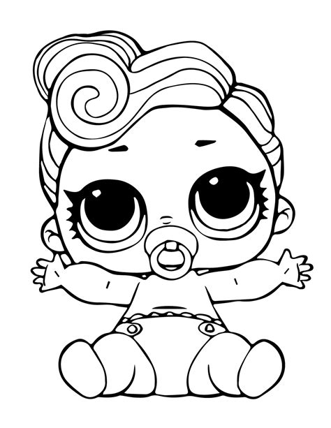 The Lil Queen Lol Doll Coloring Page Free Printable
