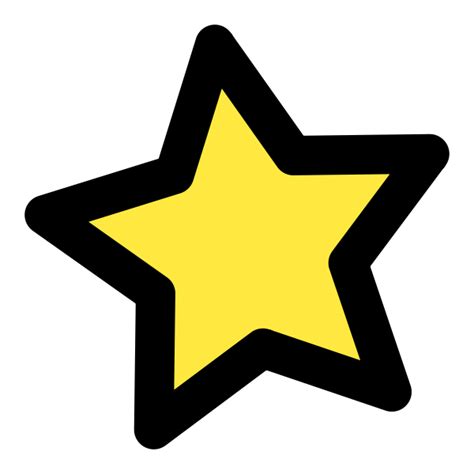 Yellow Star With Black Border Free Svg