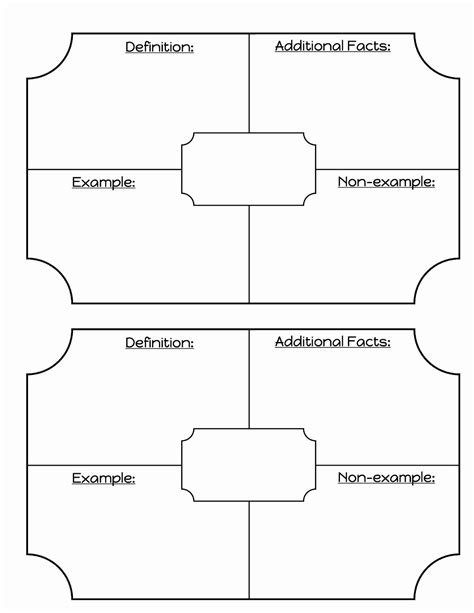 Blank Vocabulary Worksheet Template New Middle School Math Madness My