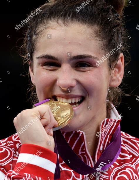 Gold Medalist Natalia Vorobieva Russia Celebrates Editorial Stock Photo