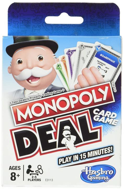 Monopoly Deal Quick Playing Card Game For Families Kids Ages 8 And Up