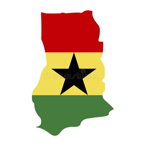 Map Of Ghana Flag Stock Illustration Illustration Of Isolated