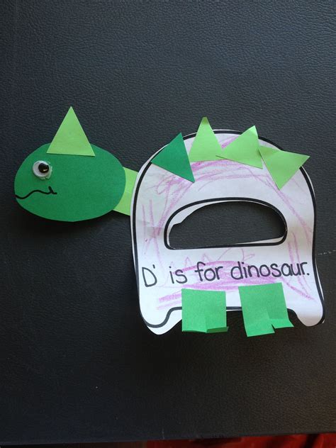 D Is For Dinosaur Preschool Craft Materials Uppercase D Light And