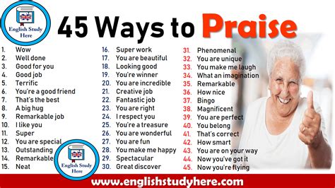 45 Ways To Praise English Study Here