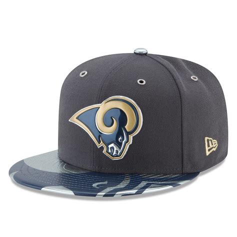 Los Angeles Rams New Era Nfl Spotlight 59fifty Fitted Hat Graphite