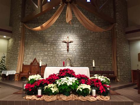 Beautiful decorations for christmas in church to celebrate the holiday