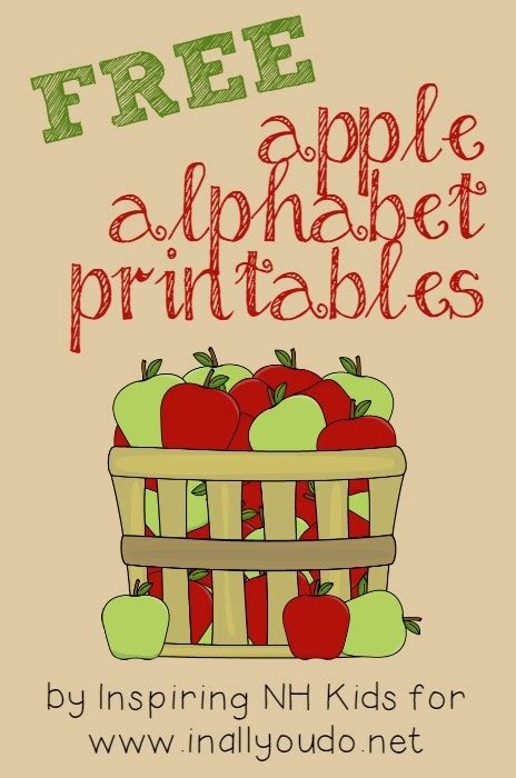 Free Printable Apple Alphabet Cards In All You Do