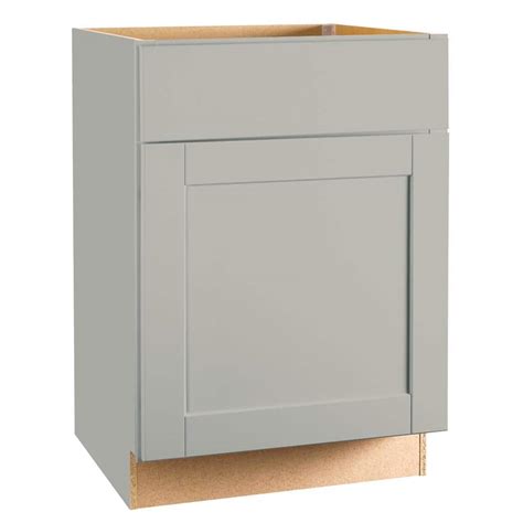 Hampton Bay Shaker 24 In W X 24 In D X 345 In H Assembled Base Kitchen Cabinet In Dove Gray