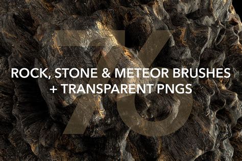 76 Rockstone And Meteor Brushes For Photoshop