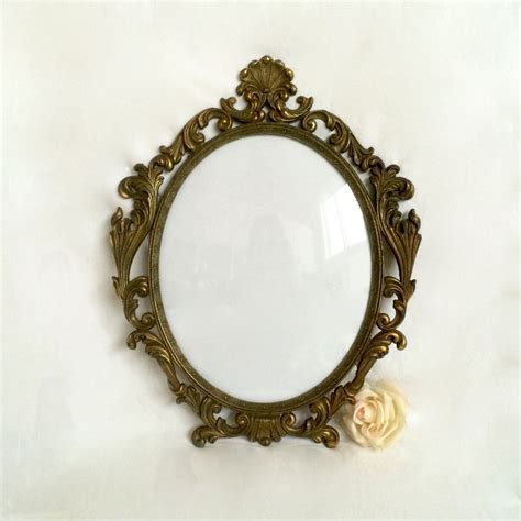 Gold Oval Ornate Frame Gilded Oval Frame Italian Hollywood Regency